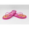 Tongs duveteuses pour femmes rose