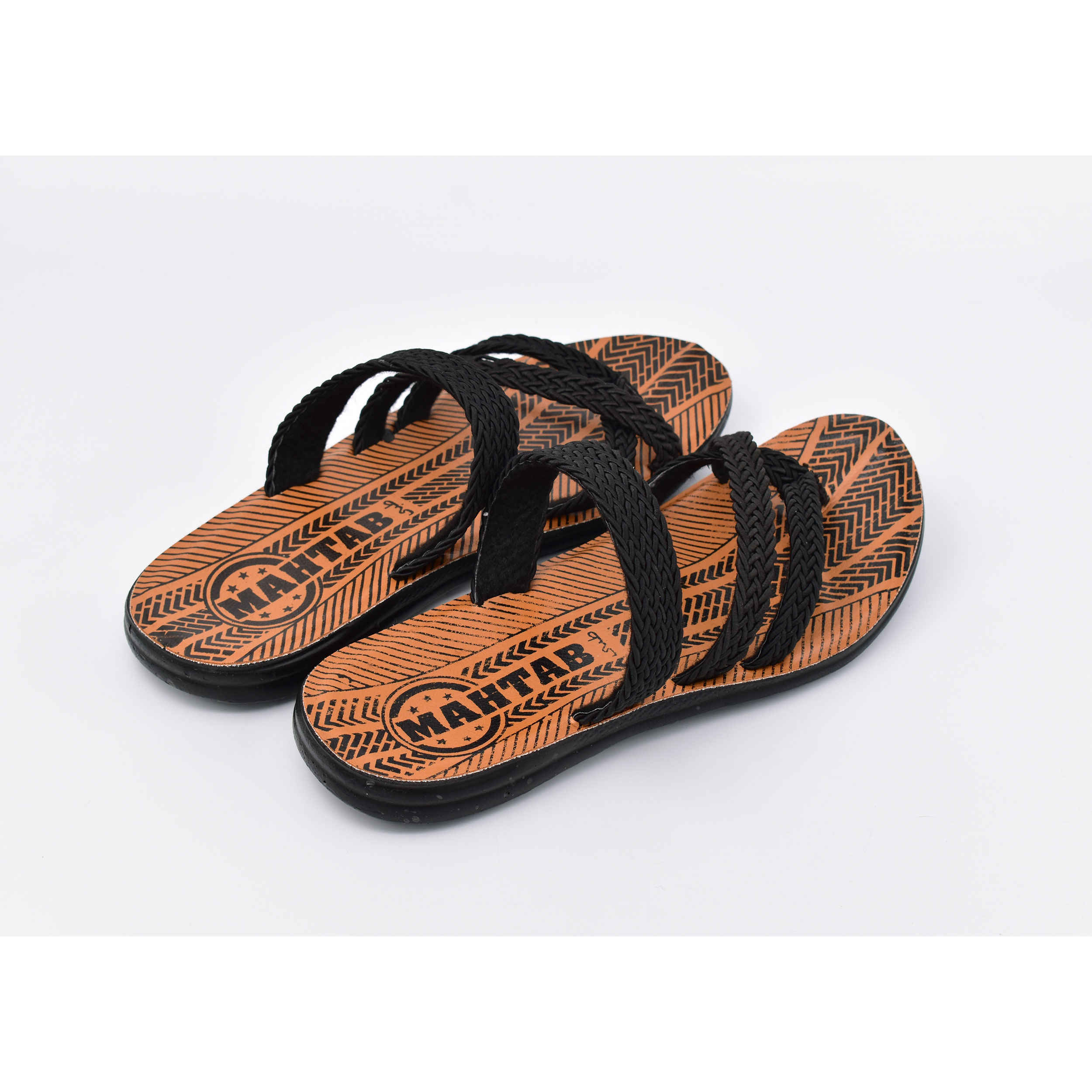 Tongs de plage pour hommes antidérapantes orange