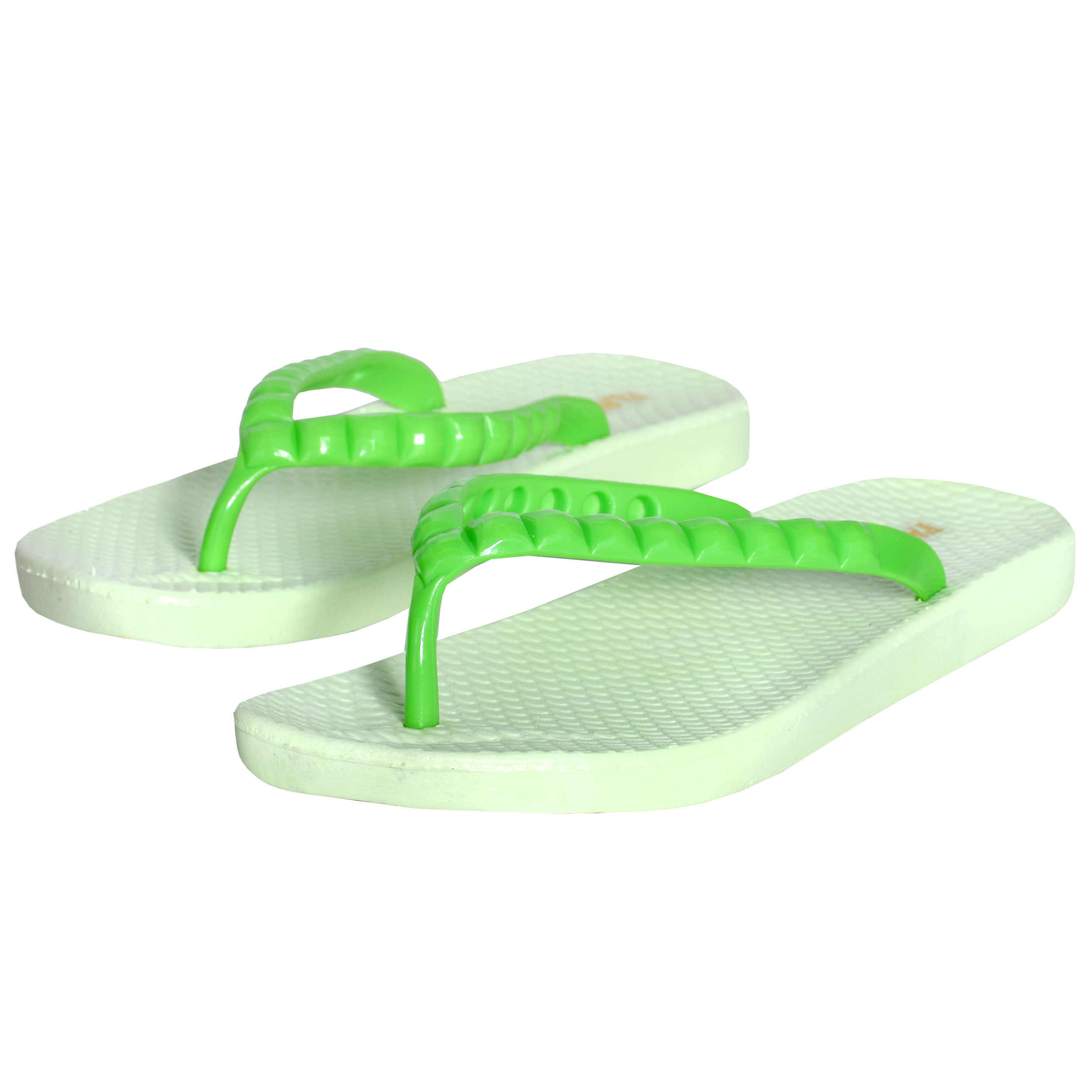 Tongs pour femmes et plage vert clair