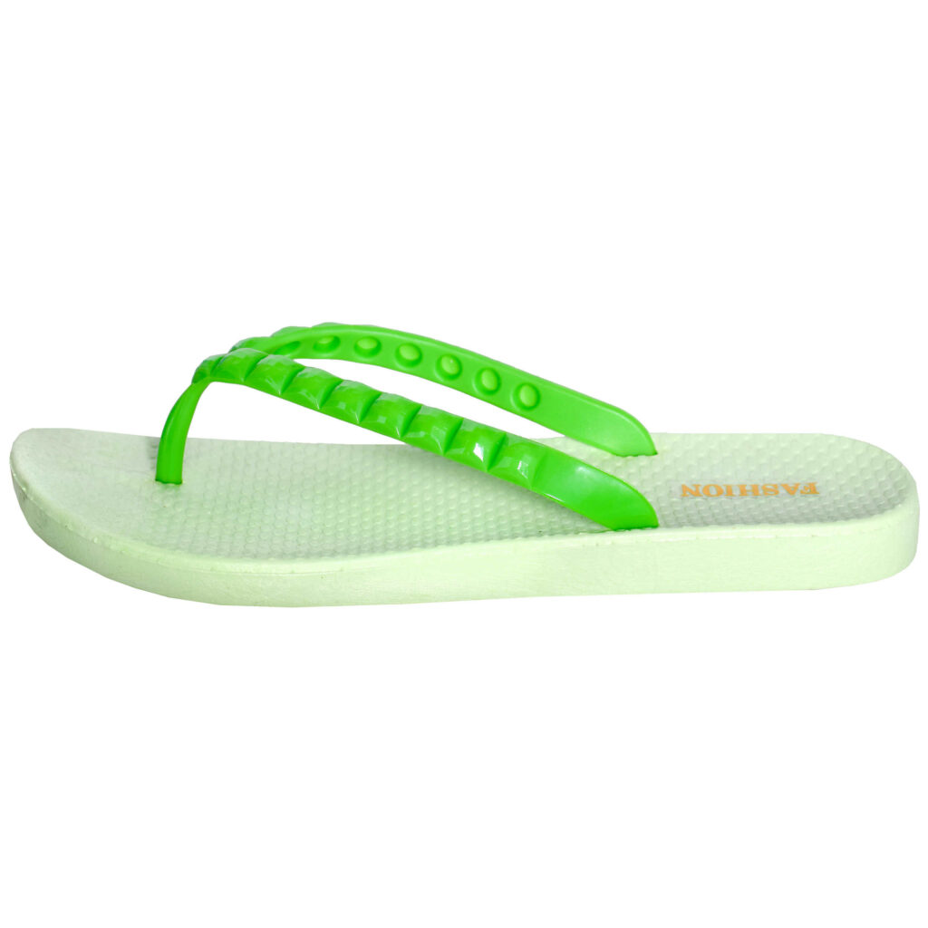 Tongs pour femmes et plage vert clair