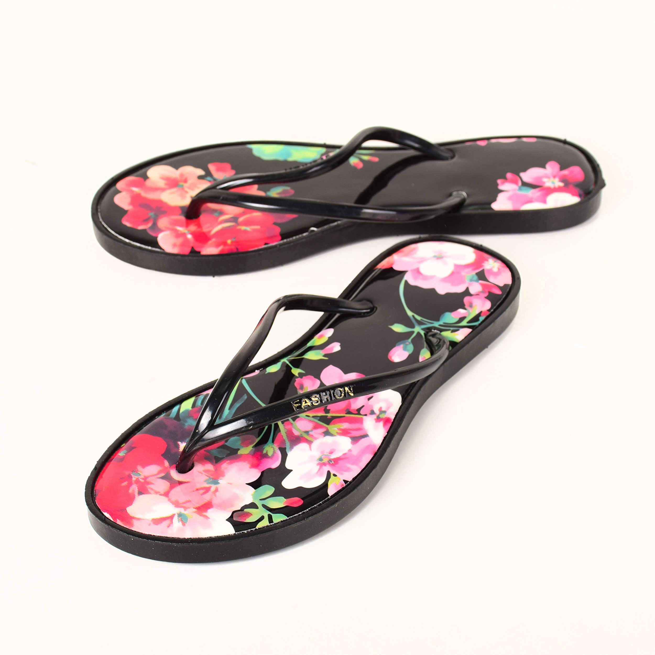 Tongs avec motif duveteux pour femmes et plage