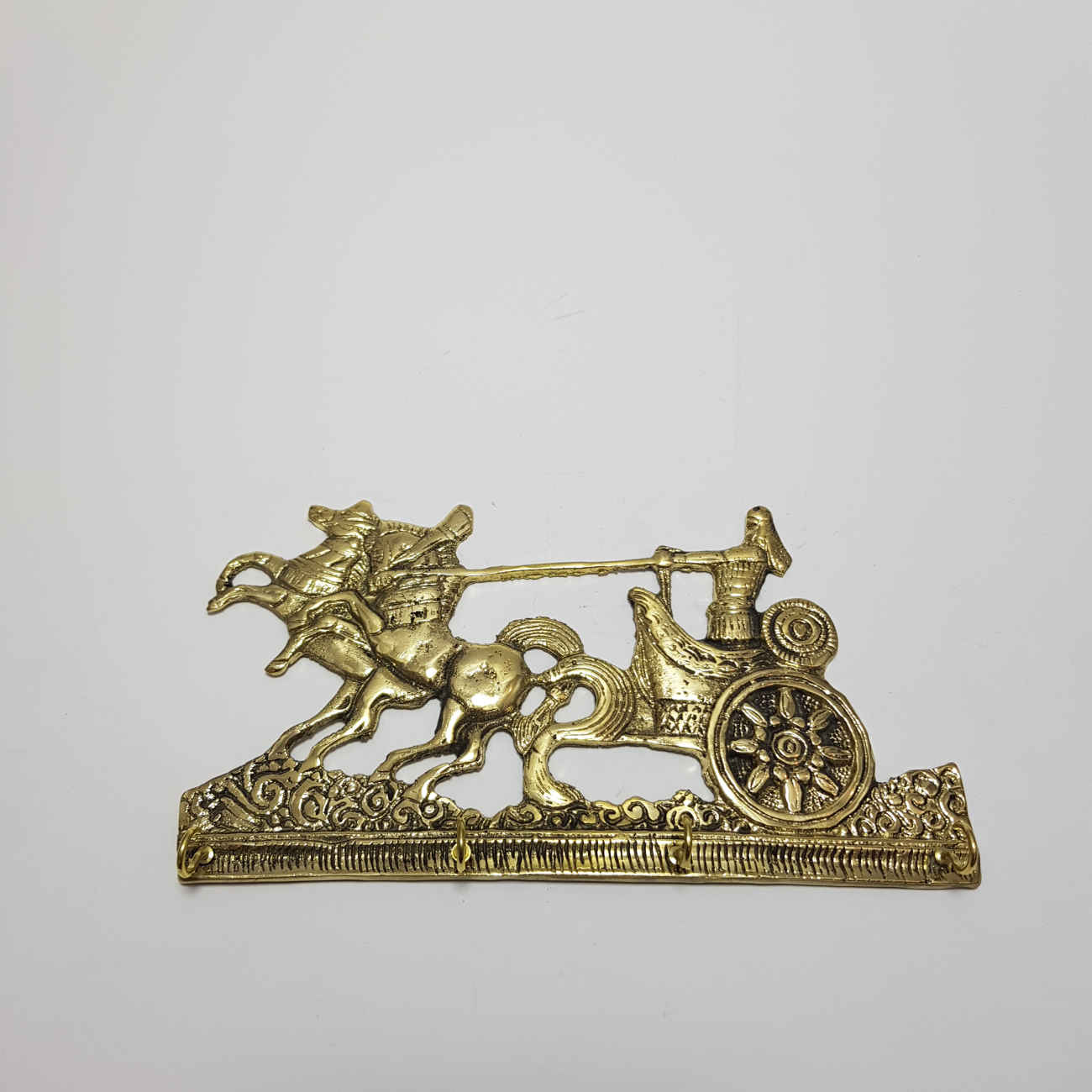 Porte-clés en laiton Chariot vintage Élégance nostalgique