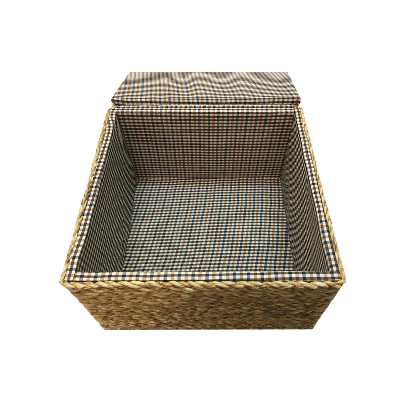 Panier tissé à la main avec couvercle, modèle Kamelia