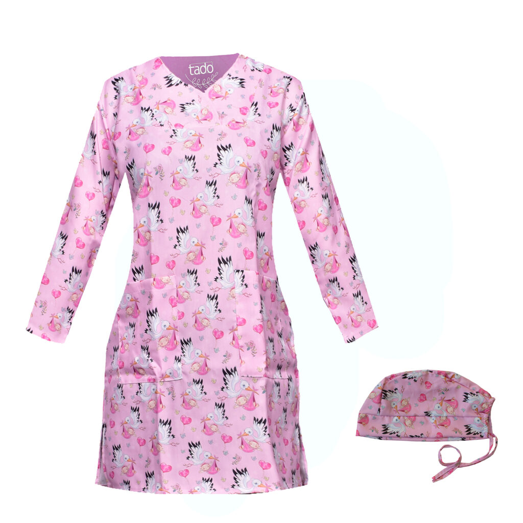 Uniforme OB/GYN pour femme et bonnet avec 3 poches – Professionnel et fonctionnel