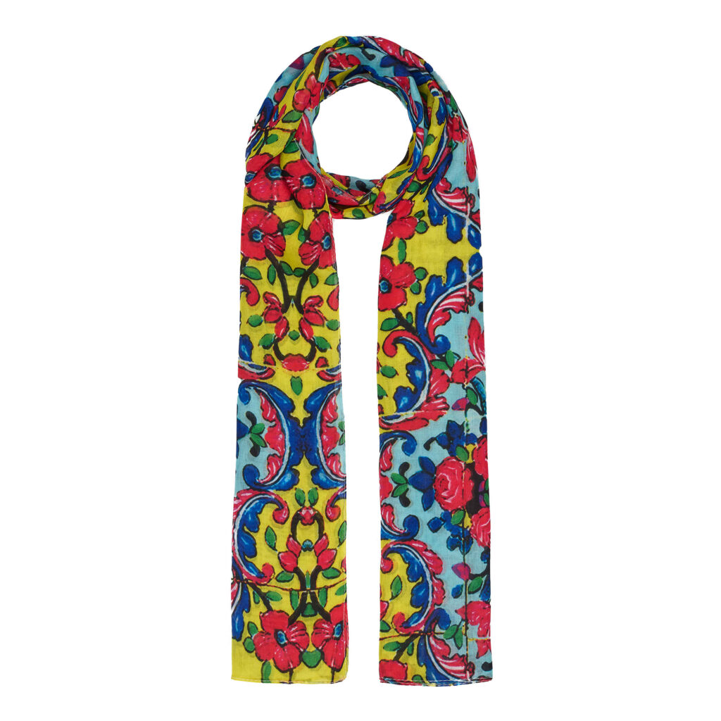 Châle Traditionnel pour Femme à Motif Floral pour Usage Quotidien