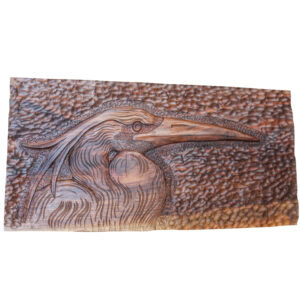 Art Mural en Bois Sculpté Modèle Pélican