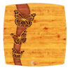 Sous-plat en bois avec design de papillon pour plat chaud