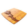 Sous-plat en bois avec design de papillon pour plat chaud