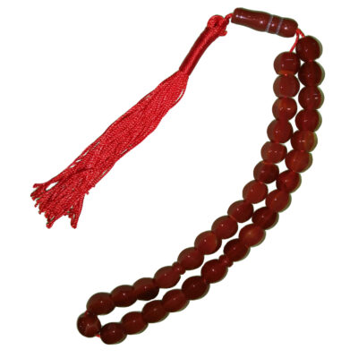 Chapelet islamique en agate “Hadi” avec 33 perles