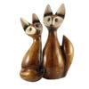 Ensemble de 2 figurines décoratives de renards - Art d'animal des bois