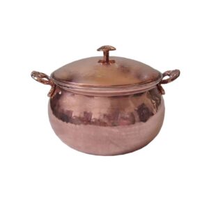 Marmite persane en cuivre – Style de cuisson traditionnel martelé Authentique