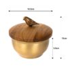 Bol à sucre en laiton avec couvercle design oiseau