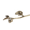 Cuillère de service à noix en laiton motif floral