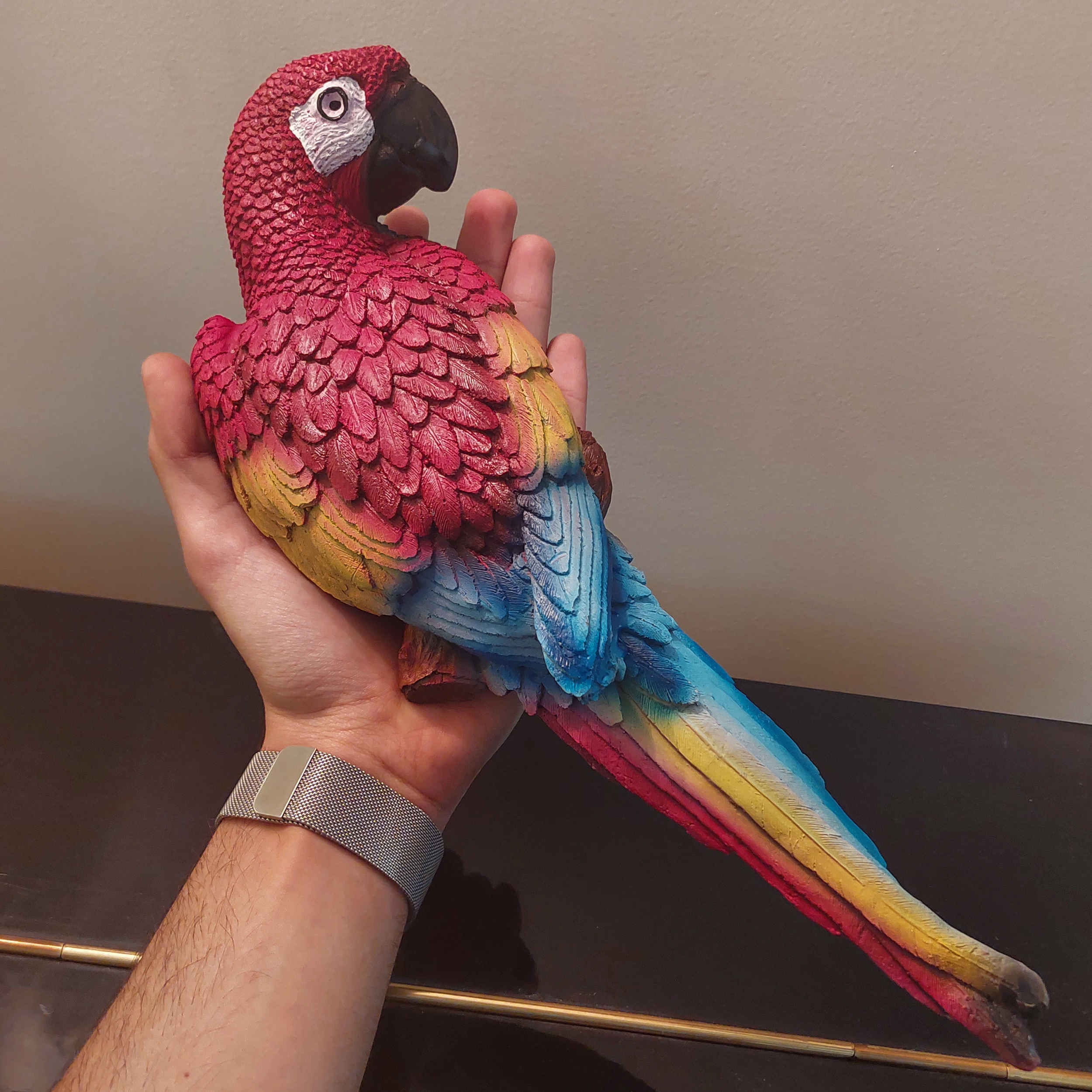 Figurine décorative murale d’animal avec statue de perroquet – Art d’oiseau tropical