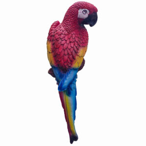 Figurine décorative murale d’animal avec statue de perroquet – Art d’oiseau tropical