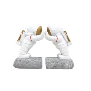 Serre-livres sculpture en polyester design astronaute – ludique pour espaces jeunes