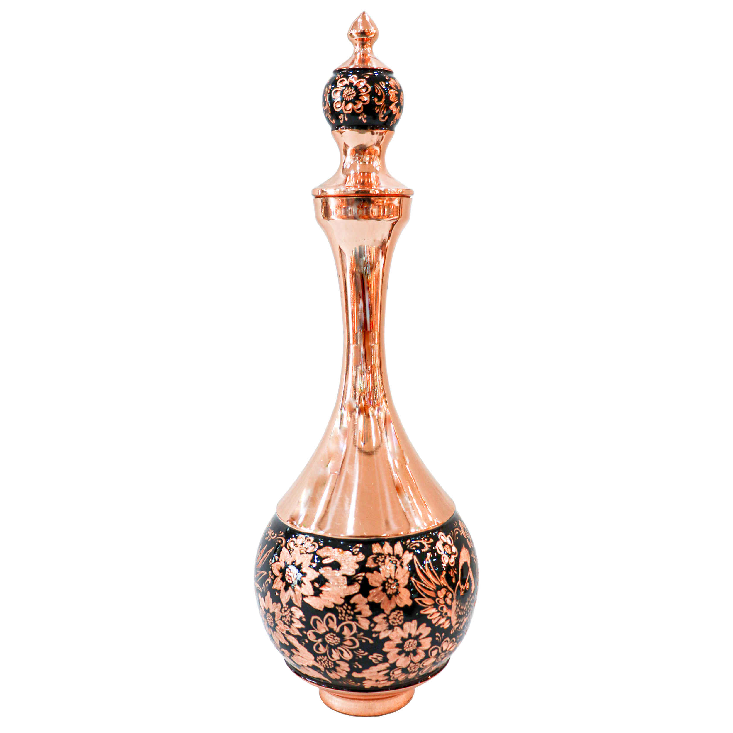 Bouteille décorative en cuivre - Gravure persane faite main Inspiration persane (lot de 2)