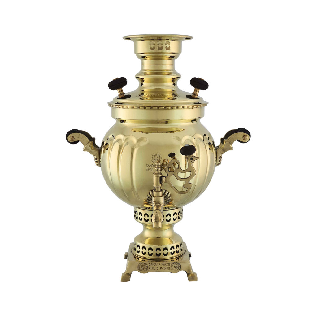 Samovar en laiton persan décoratif pour thé à charbon, 3,5 litres