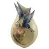 Vase en porcelaine décoratif avec design Papillon & Fleur