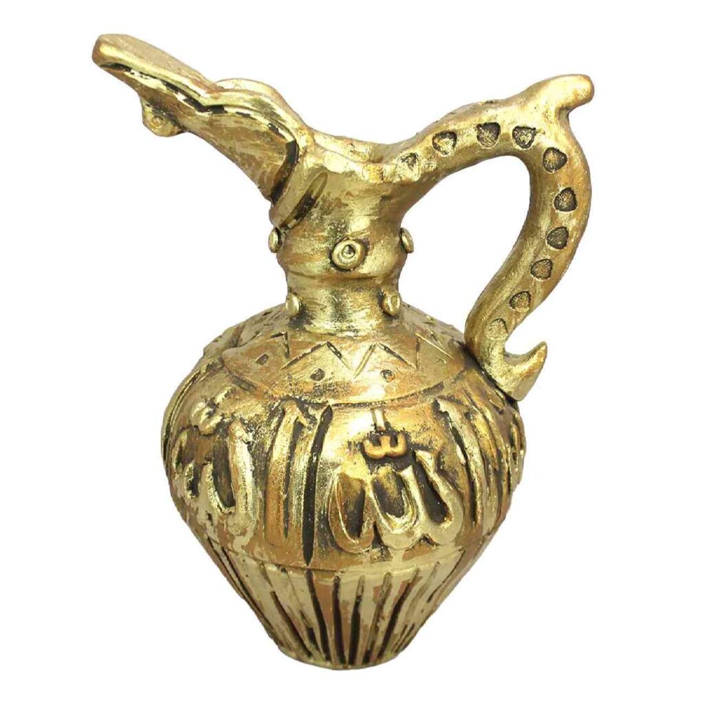 Pichet Décoratif en Céramique Fait Main avec Motif Allah