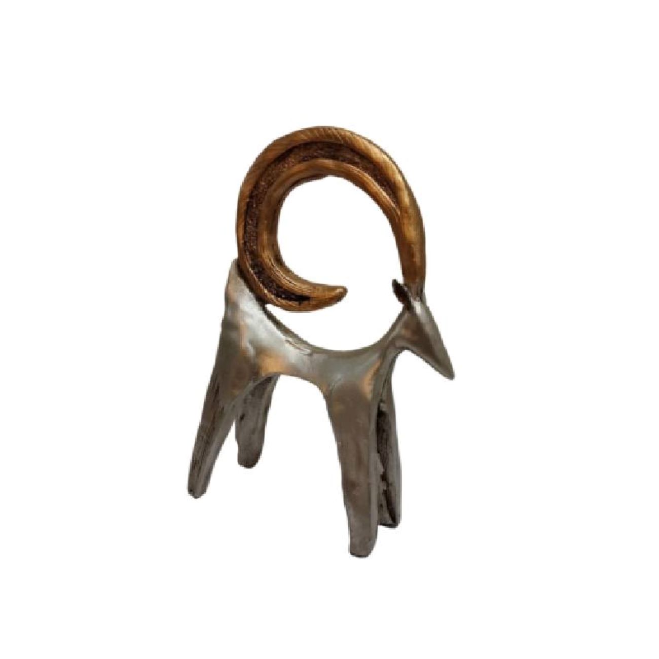 Figurine décorative de bélier - Statue d'animal rustique