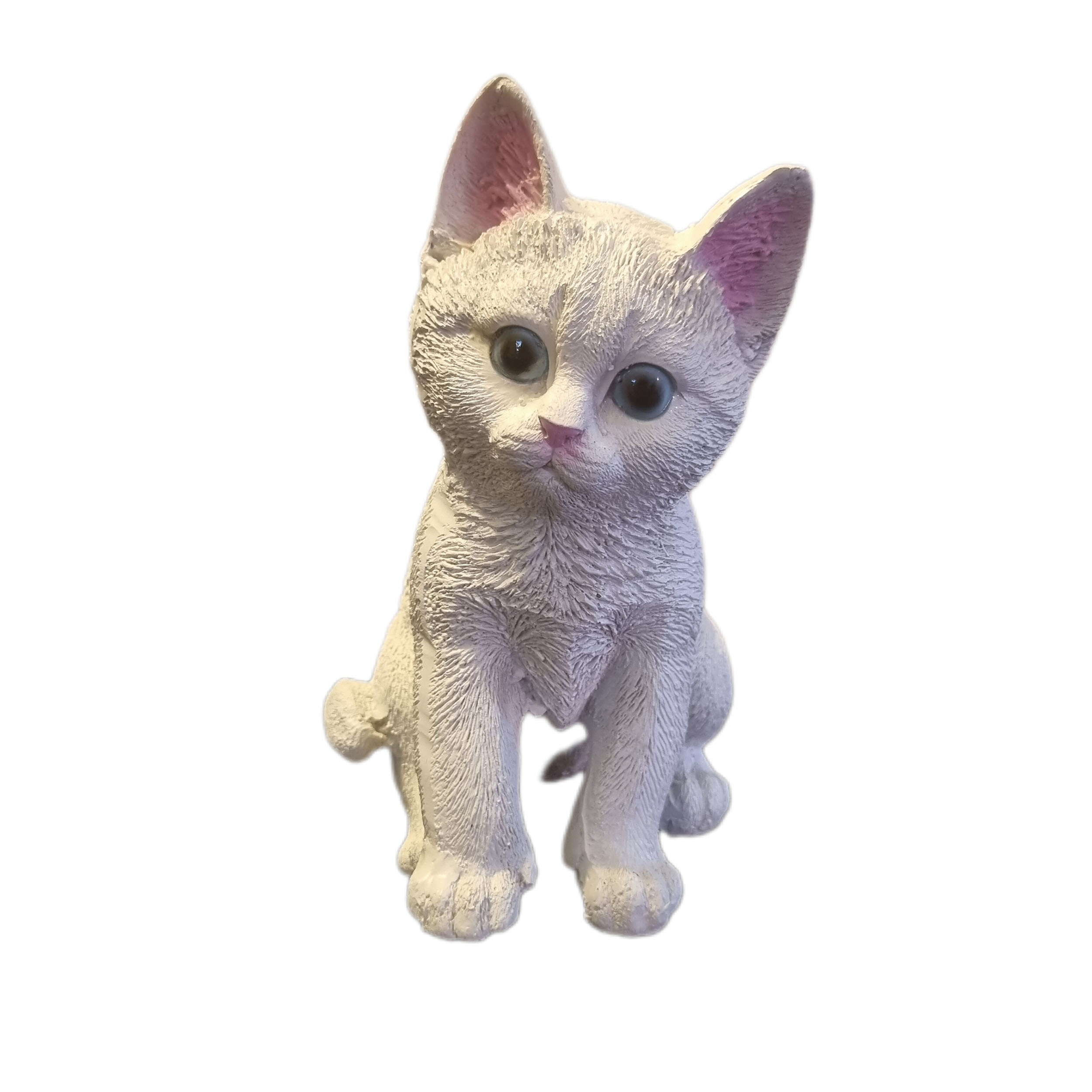 Figurine décorative de chaton assis - Sculpture de chat mignon