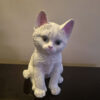 Figurine décorative de chaton assis - Sculpture de chat mignon