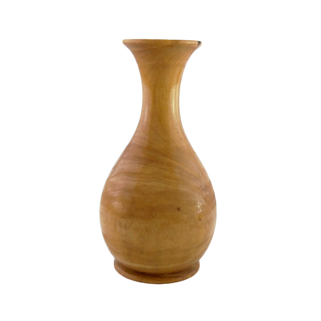 Vases miniatures en bois massif naturel faits main, style rustique – Lot de 2.