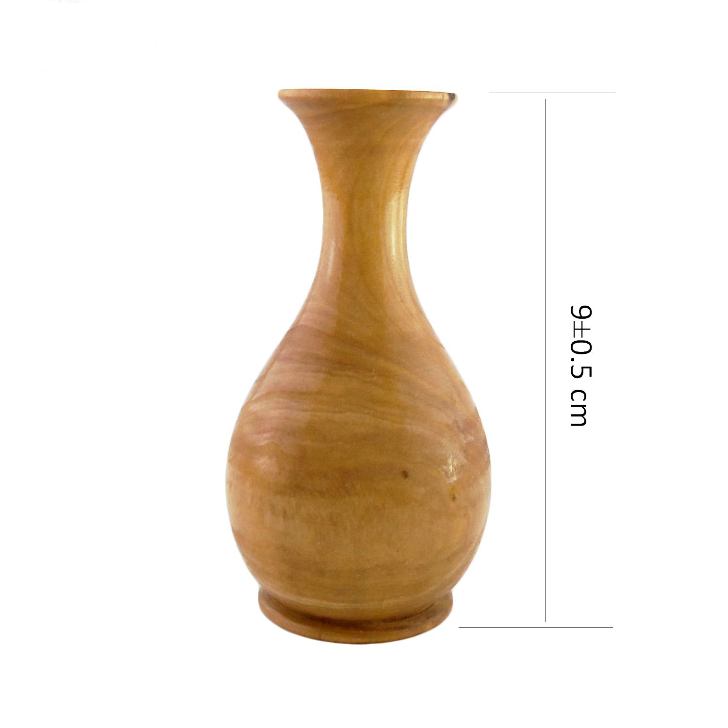 Vases miniatures en bois massif naturel faits main, style rustique – Lot de 2.