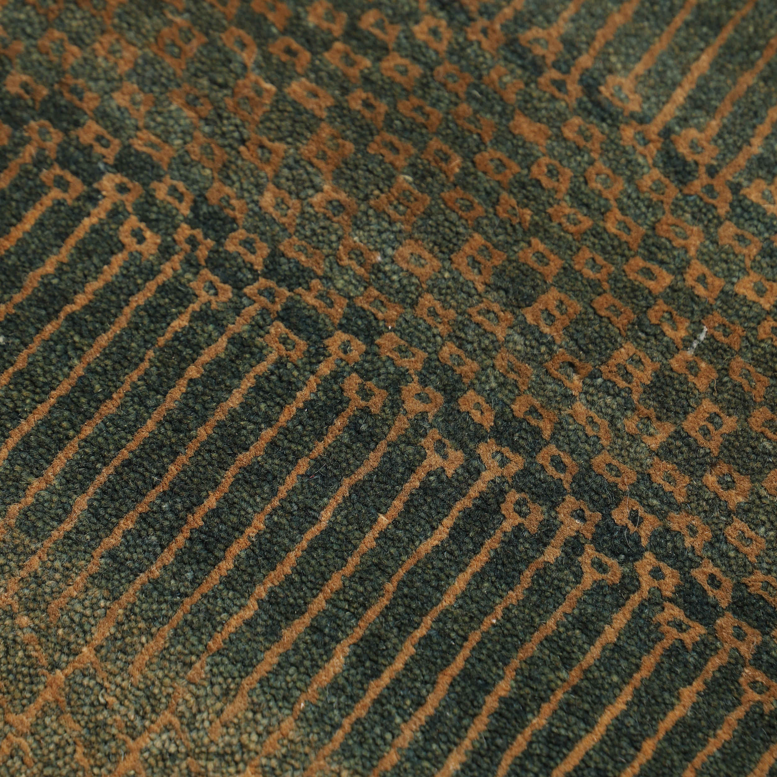 Tapis en laine Gabbeh persan tissé à la main en Fars vert sauge