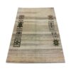 Tapis en laine Gabbeh persan authentique tissé à la main géométrique crème