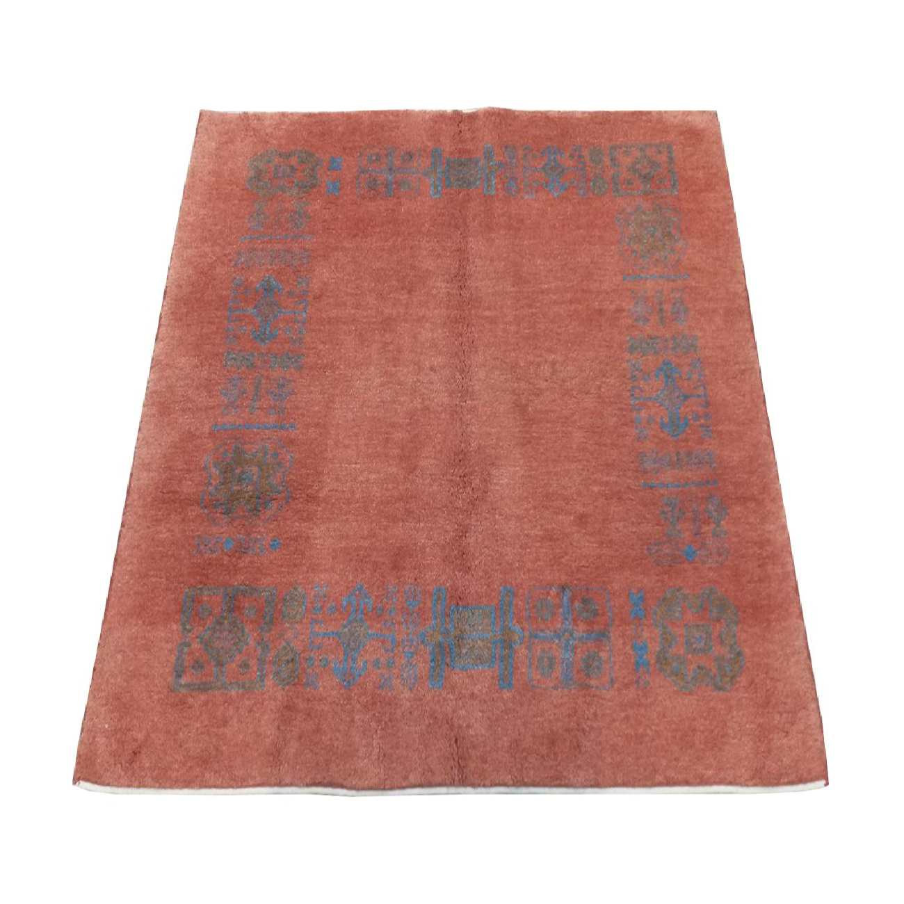 Tapis en laine Gabbeh persan authentique tissé à la main avec bordure