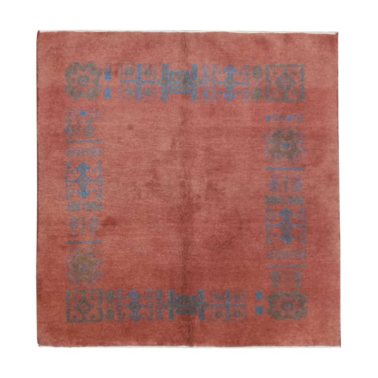 Tapis en laine Gabbeh persan authentique tissé à la main avec bordure
