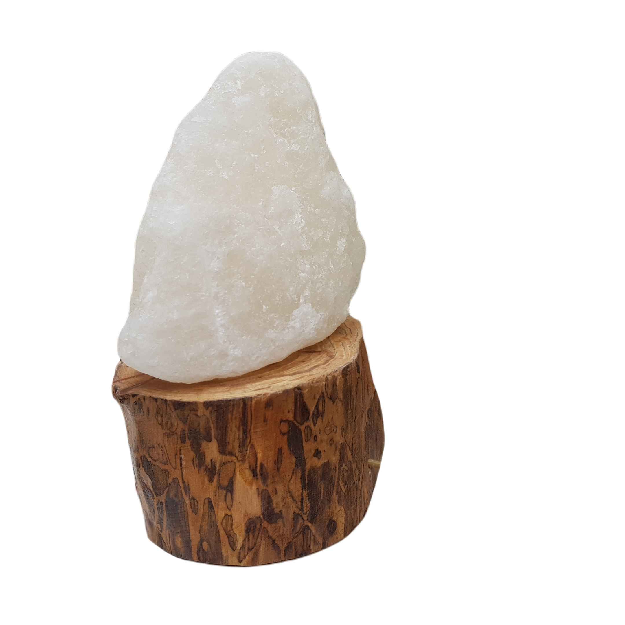 Lampe de sel persane lumineuse – faite main avec base en bois & design artistique