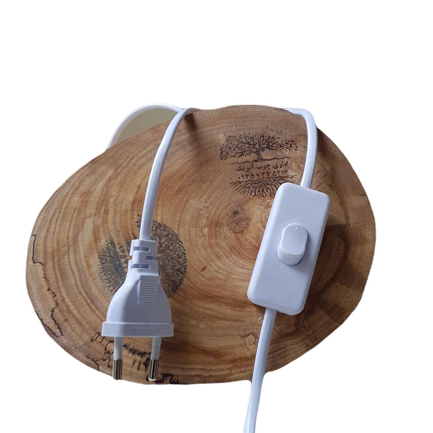 Lampe de sel persane lumineuse – faite main avec base en bois & design artistique