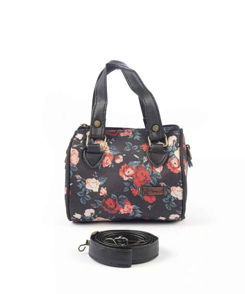 Sac à main à double poignée classique avec design floral