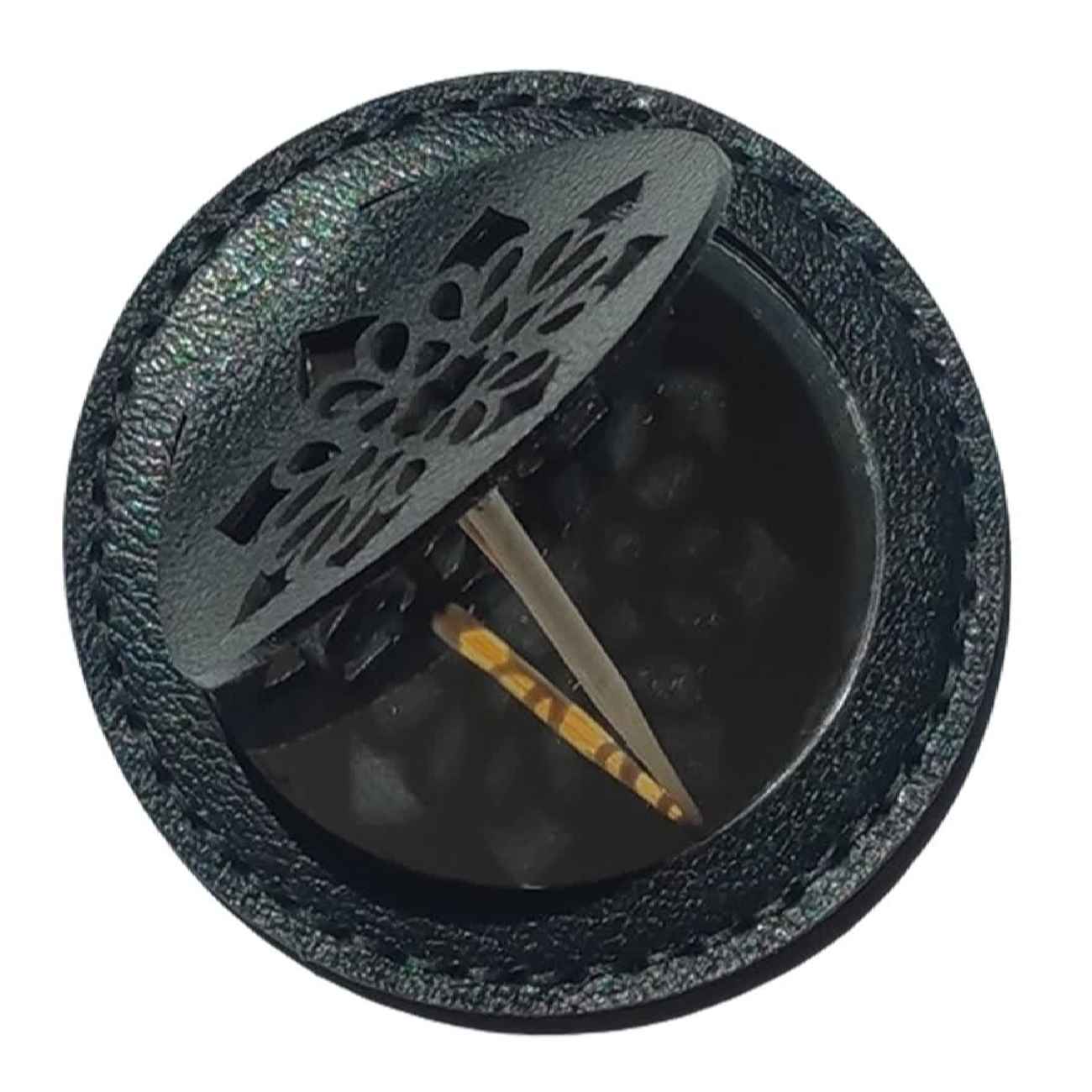 Miroir de poche portable avec design Cuir inspiré de la Perse