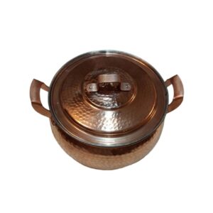 Marmite persane en cuivre – Style de cuisson traditionnel martelé Zinat