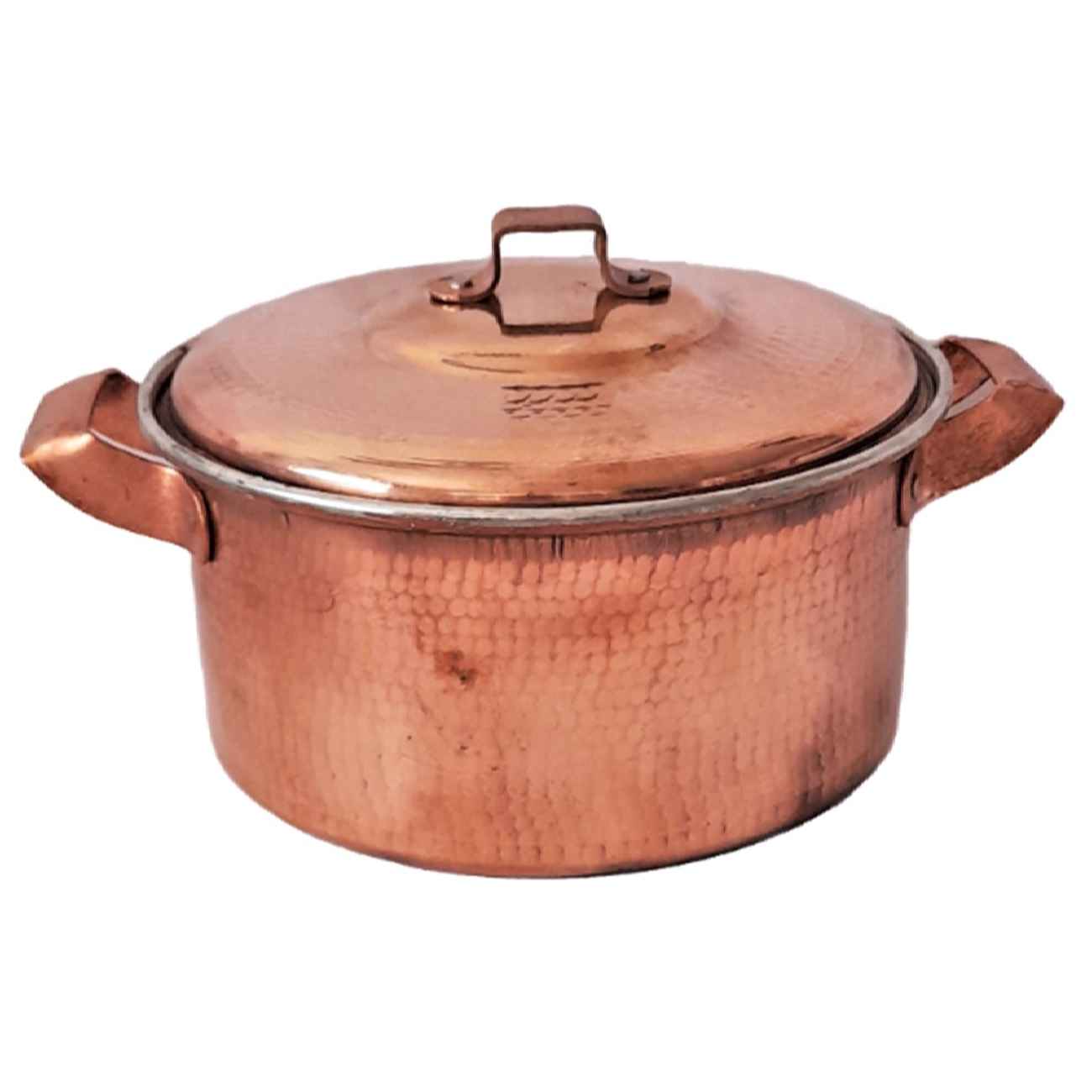 Marmite persane en cuivre - Style de cuisson traditionnel martelé Zarrin