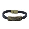 Bracelet islamique avec cuir Ya Qamar Banihashim pour homme