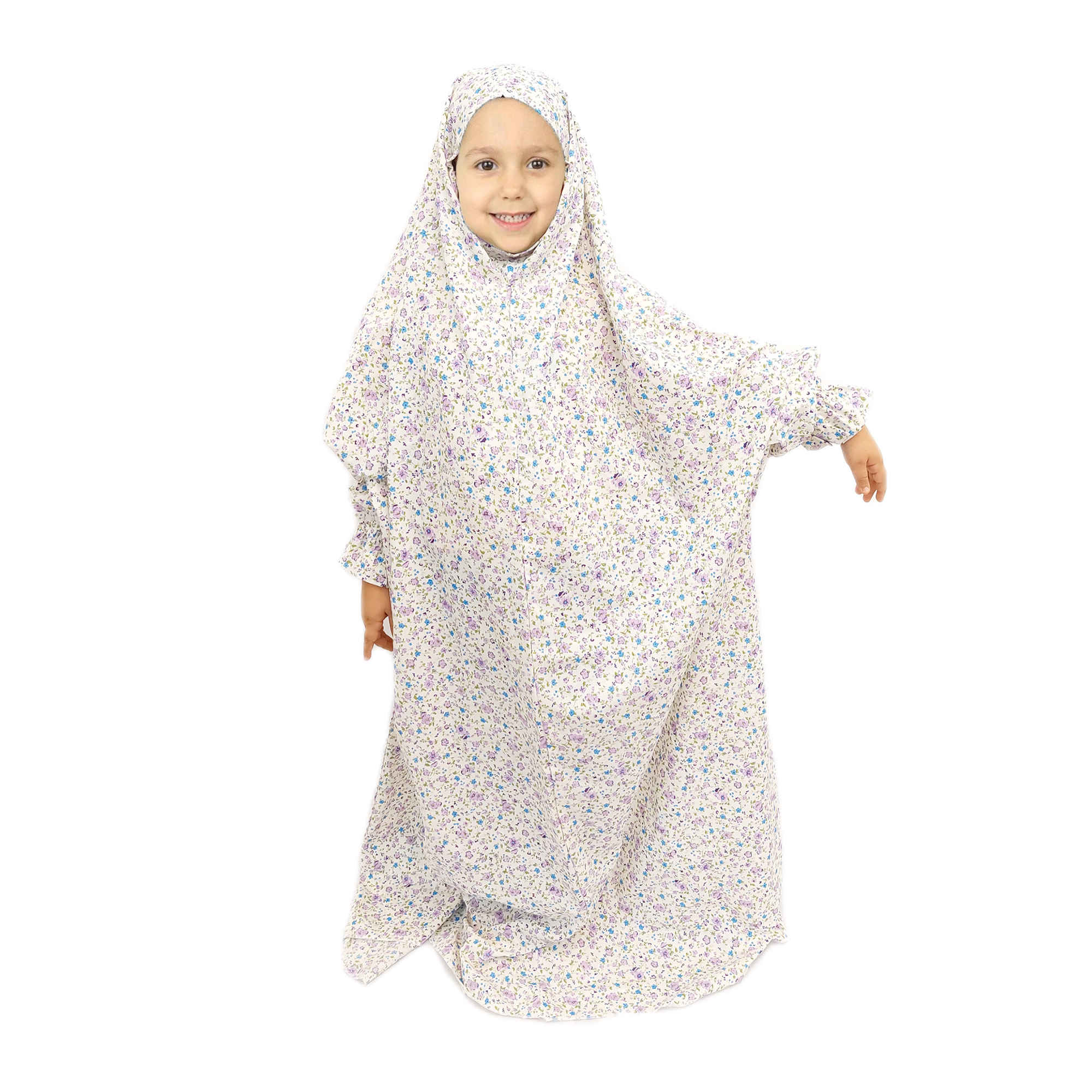 Tchador Islamique de Namaz pour Filles avec Tissu Tetron Modèle Rahil