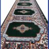 Tapis de Mosquée Islamique avec Design Mihrab - Coton Vert, 5 Mètres