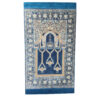 Tapis de prière islamique rembourré Janamaz Sajadah Gonbad bleu