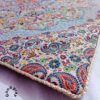 Tapis de prière de voyage pour musulman taille poche et portable Tissu Termeh Design Paisley Traditionnel