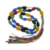 Chapelet islamique en agate multicolore avec 33 perles