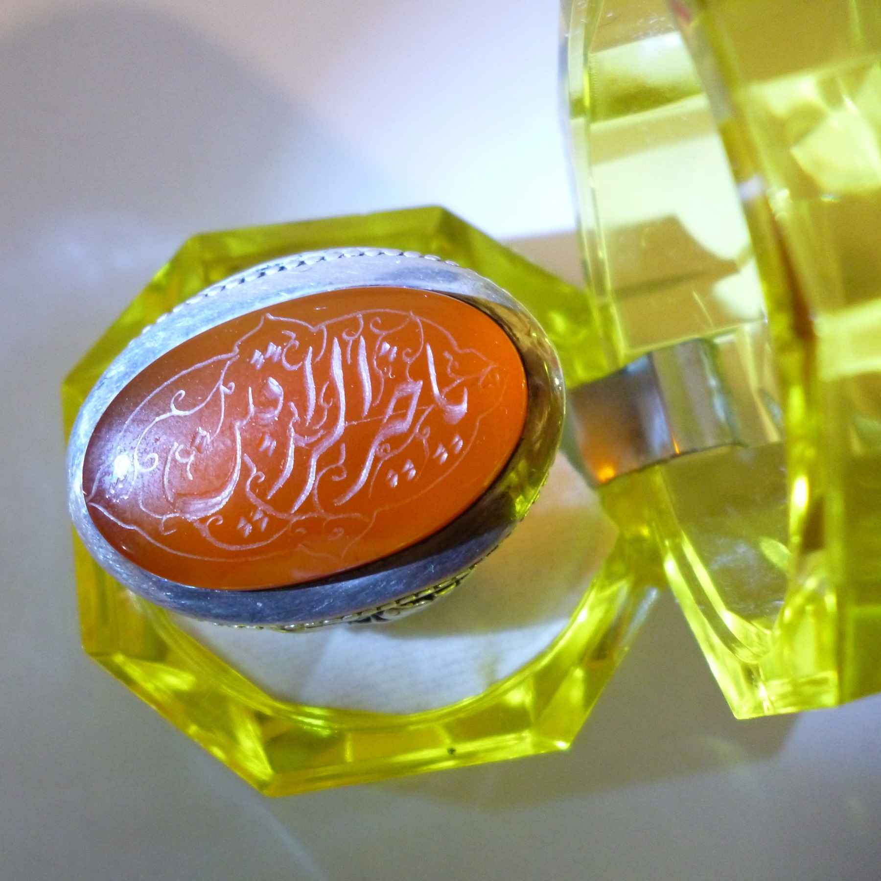 Bague en argent Agate pour homme Élégance