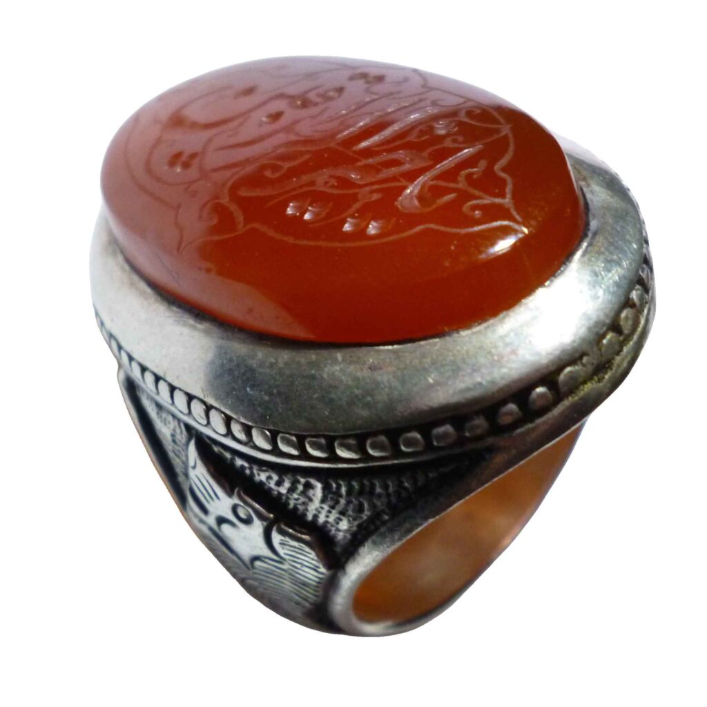 Bague en argent Agate pour homme Élégance