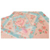 Tapis de Prière Islamique Fin en Velours Rose avec Motif Floral