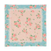 Tapis de Prière Islamique Fin en Velours Rose avec Motif Floral