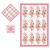 Tapis de Prière Islamique Fin en Velours Rose avec Motif Floral